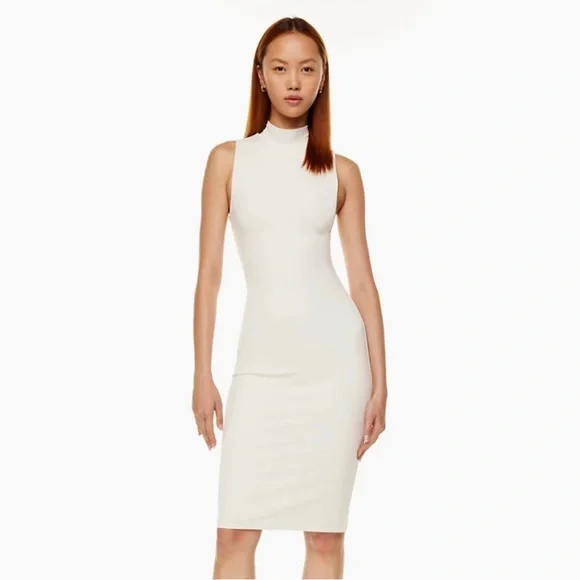 Aritzia Ivory Sleeveless Midi Dress - Picture 1 of 8